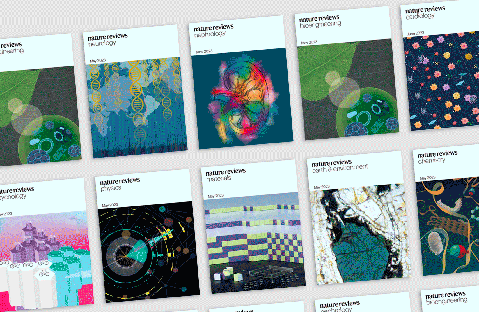 Figures spanning a range of subjects, developed for Nature Review journals