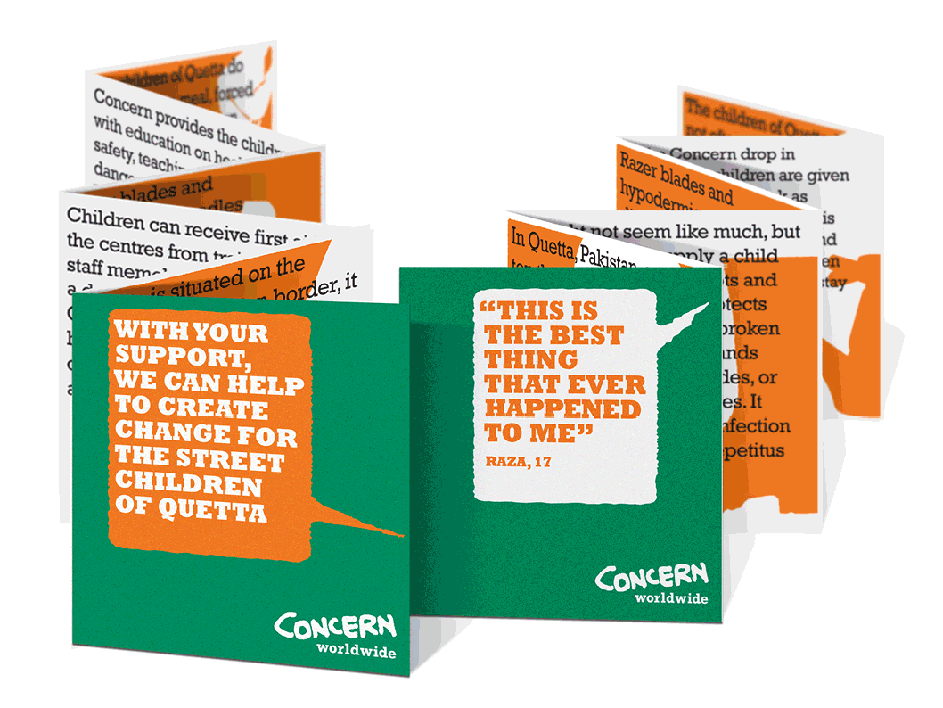 Campaign design for Concern Worldwide.