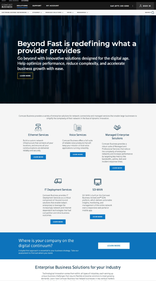 Enterprise Page