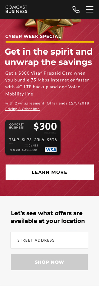 Homepage - Mobile