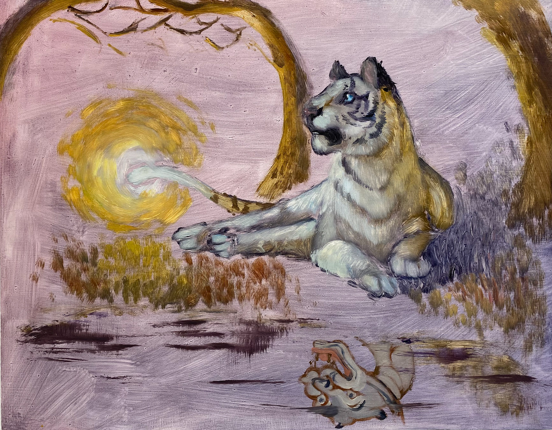 Disappearance of the 100-Year-Tiger / Oil paint on Canvas / 2025