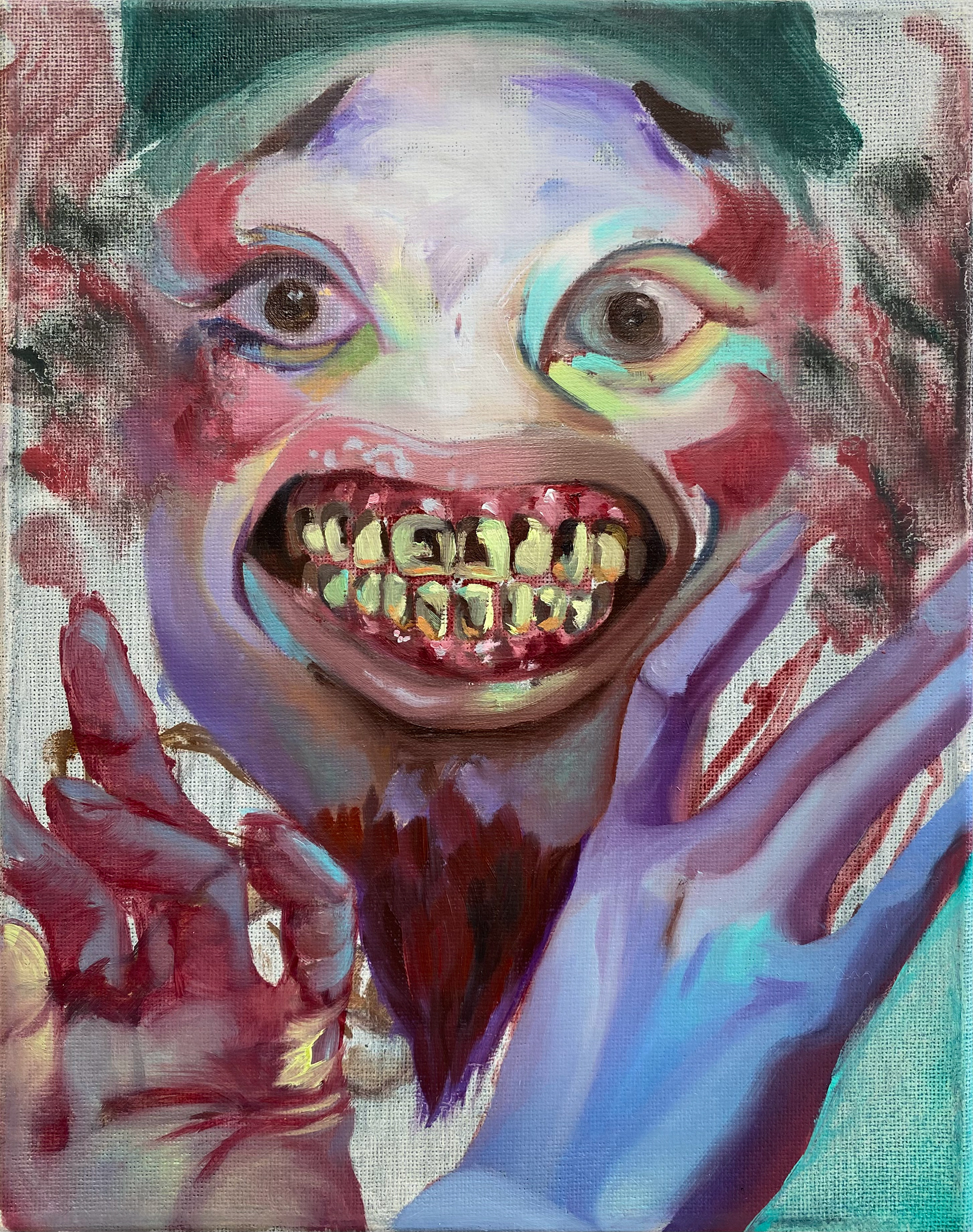 CHOU GRILLZ / Oil paint on Canvas / 8" x 10" / 2025