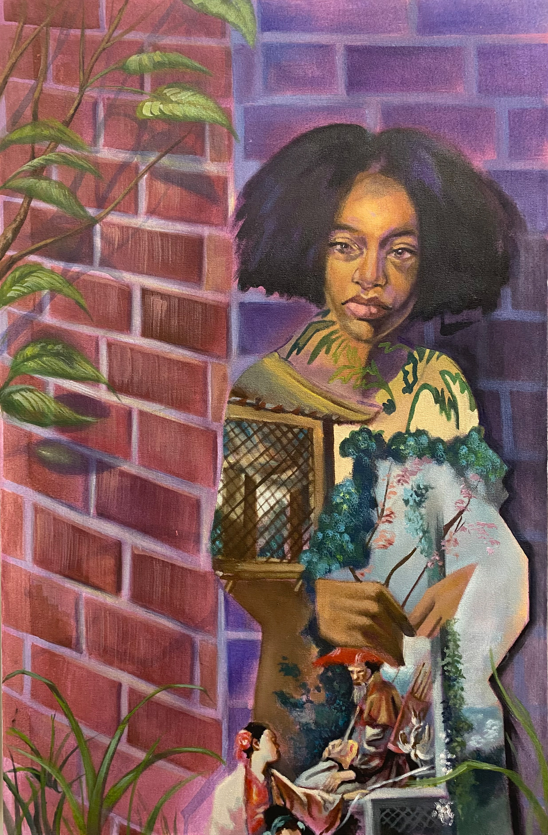 Where Are You From Little Girl / Acrylic on canvas / 23.5" x 36" / 2024