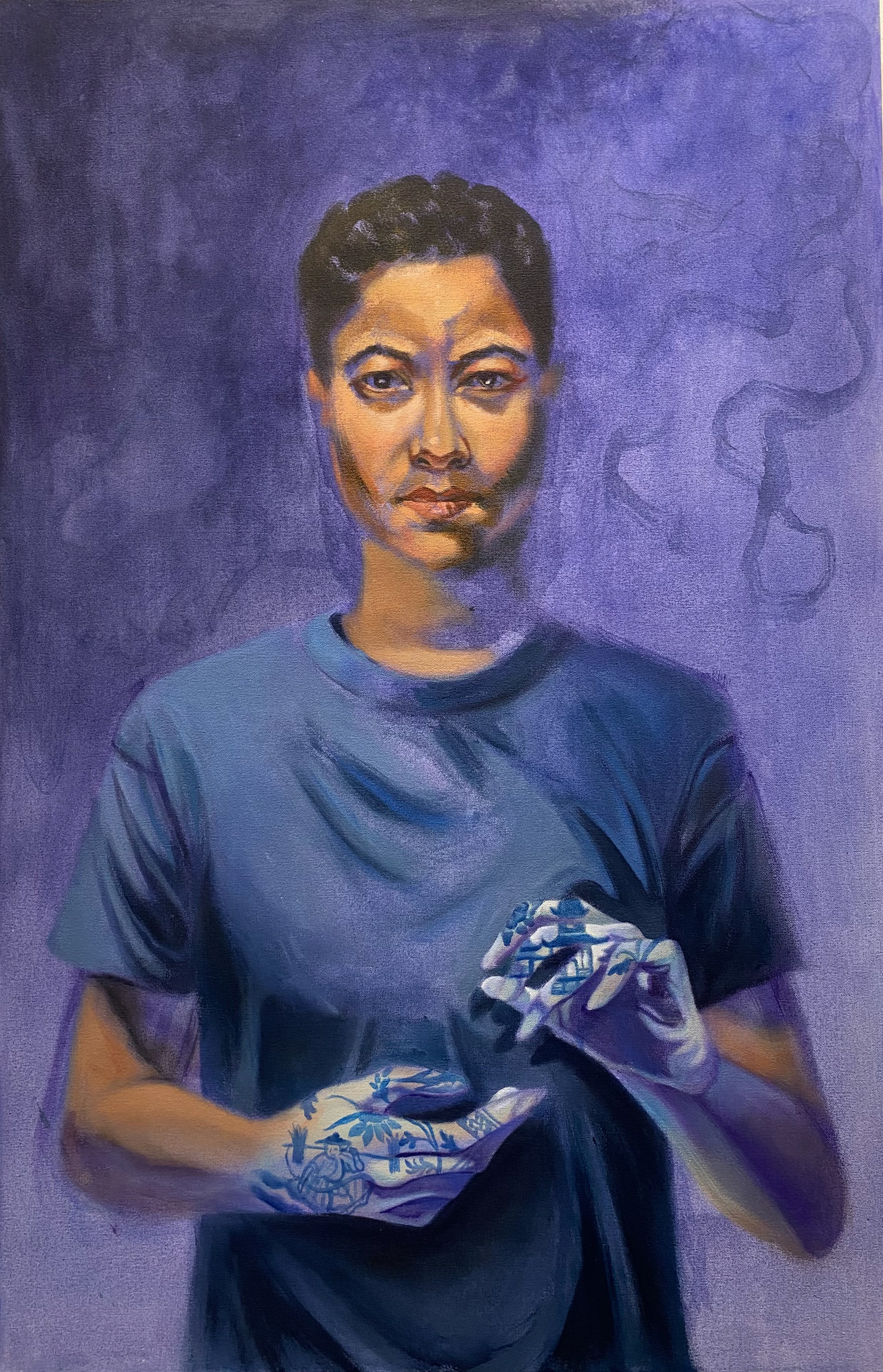 Porcelain Touch / Acrylic on canvas / 23.5" x 36" / 2024