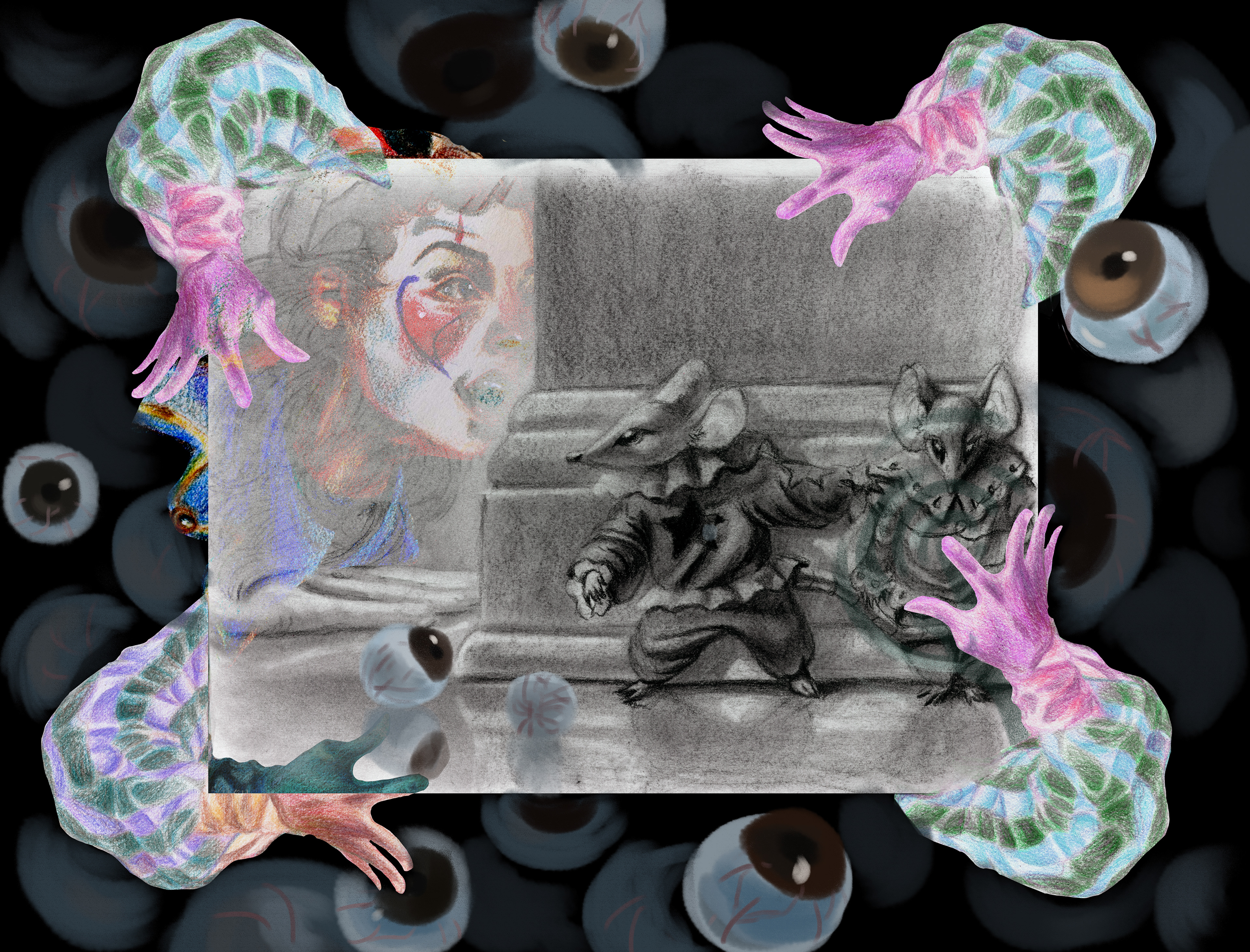 For the Greater Show / Mixed media collage / 2024