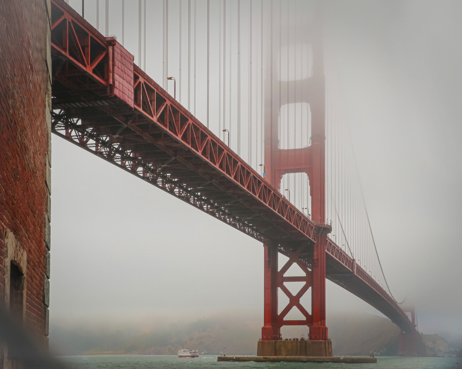 Misty Golden Gate Bridge by Julie Tennant