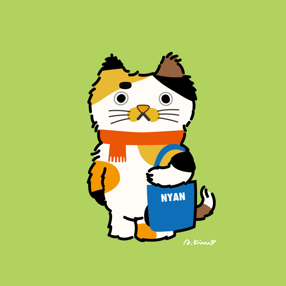 『NYAN』のトートバッグを持って散歩してたらストリートスナップされた📷２回目。