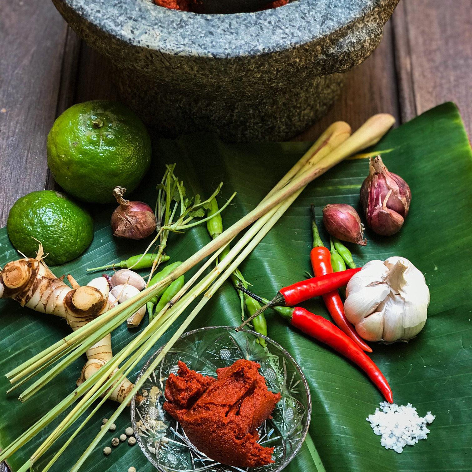 Thai Rotes Curry Paste mit Zutaten