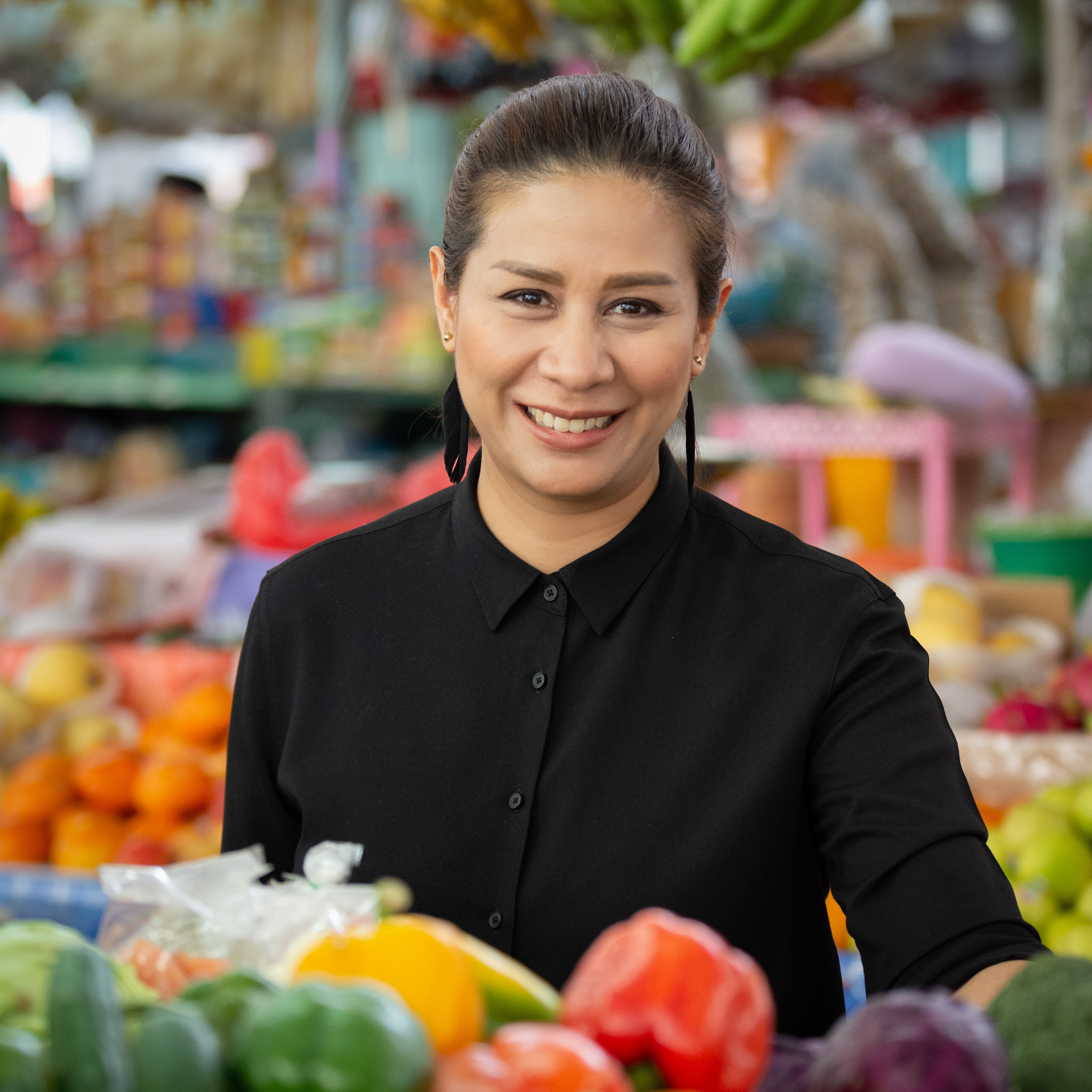 Aksara auf einem Markt in Bangkok