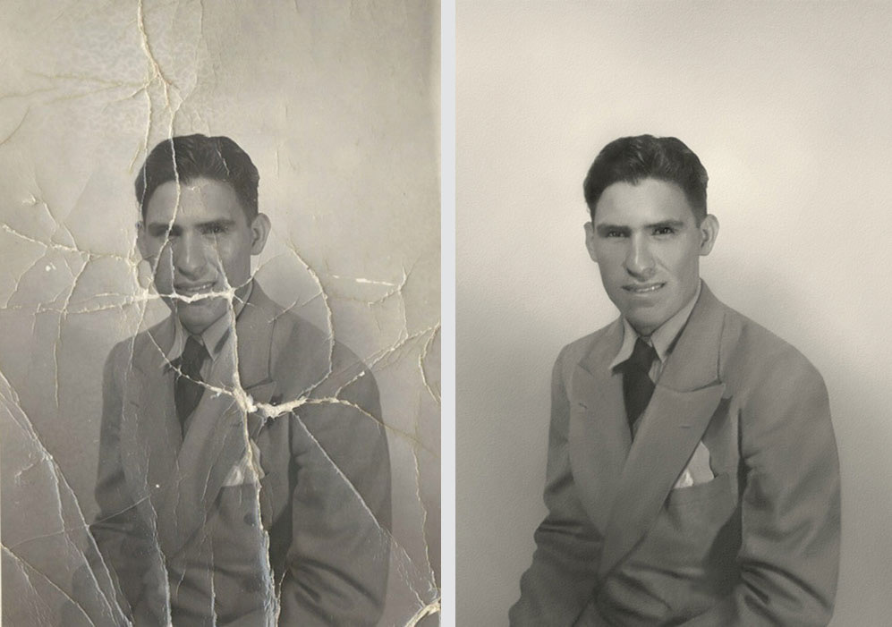 Restoration before and after