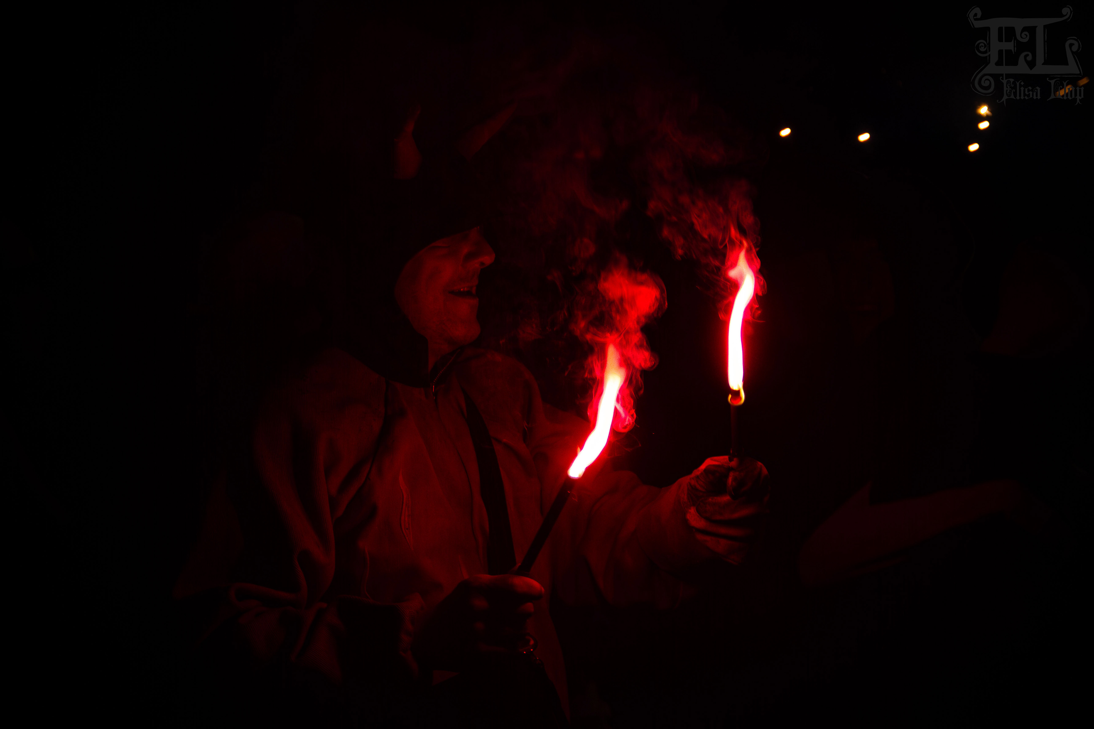 Correfoc Diables del Riberal lors de la fête de la Pau i Treva, Toulouges, mai 2024