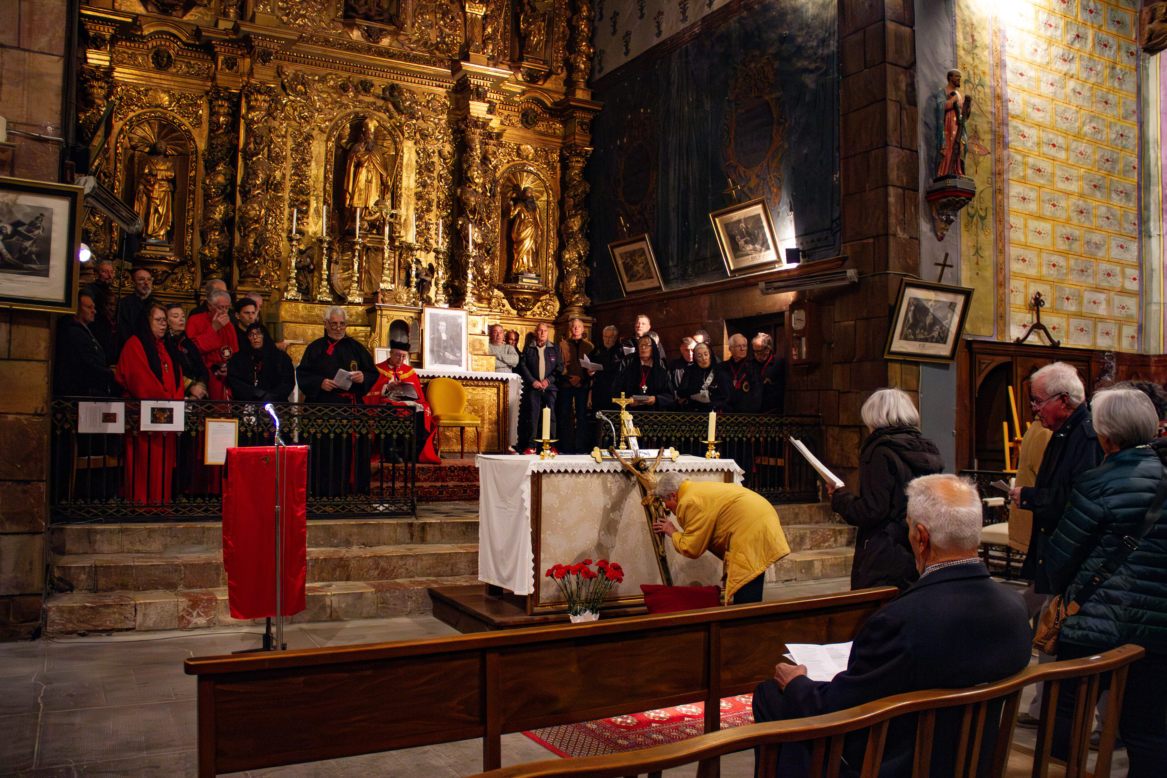 Semaine Sainte - Procession de la Sanch 2024 & 2023 à Perpignan. Ici, procession del Pagesos (des paysans) le jeudi Saint.