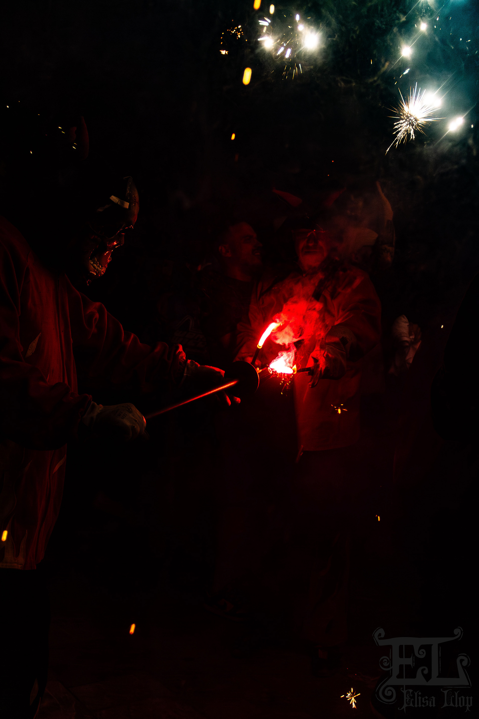 Correfoc Diables del Riberal lors de la fête de la Pau i Treva, Toulouges, mai 2024