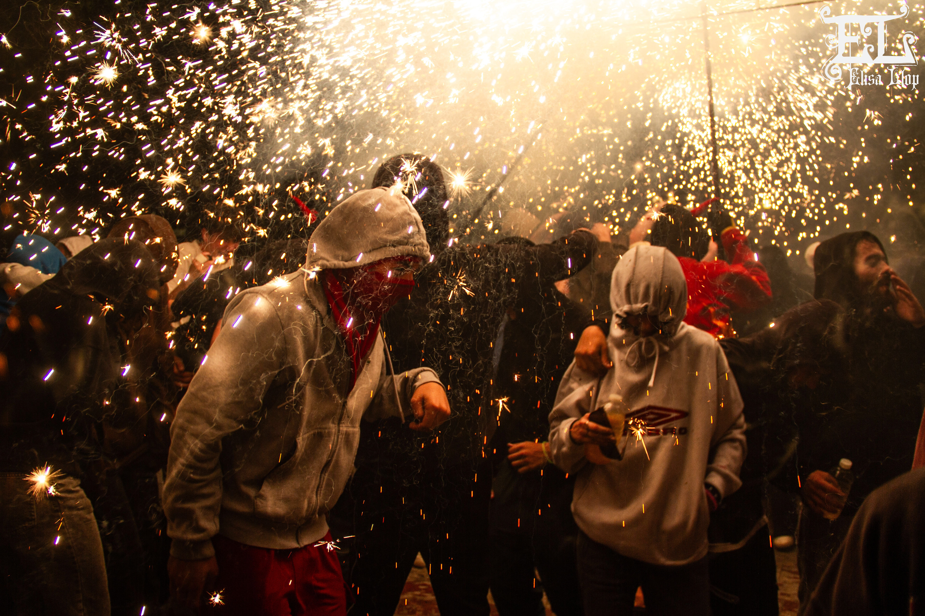 Correfoc Diables del Riberal lors de la fête de la Pau i Treva, Toulouges, mai 2024