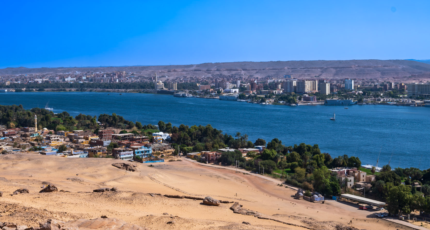 Nile and Nubian village, Aswan