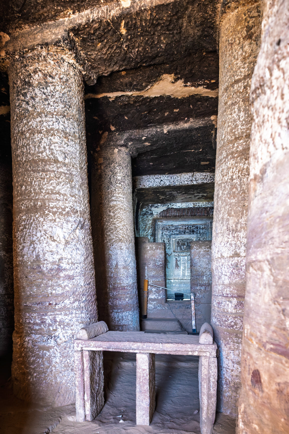 Tomb of Mekha and Sabni, Overseers and father and son, nomarchs during the reign of Pepi II (end of dynasty 6 , Old Kingdom.)