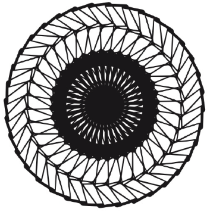 Using rythym, simplicity, and repetition I was able to create a complex abstract designing known as a mandela.