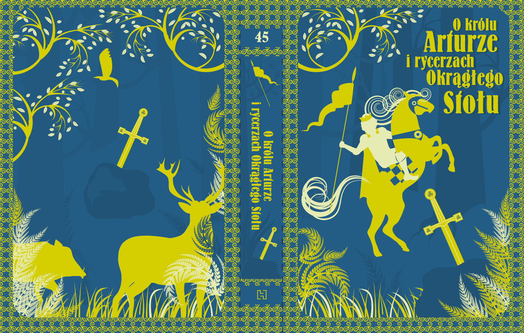 "King Arthur and His Knights of the Round Table" front, back and binding