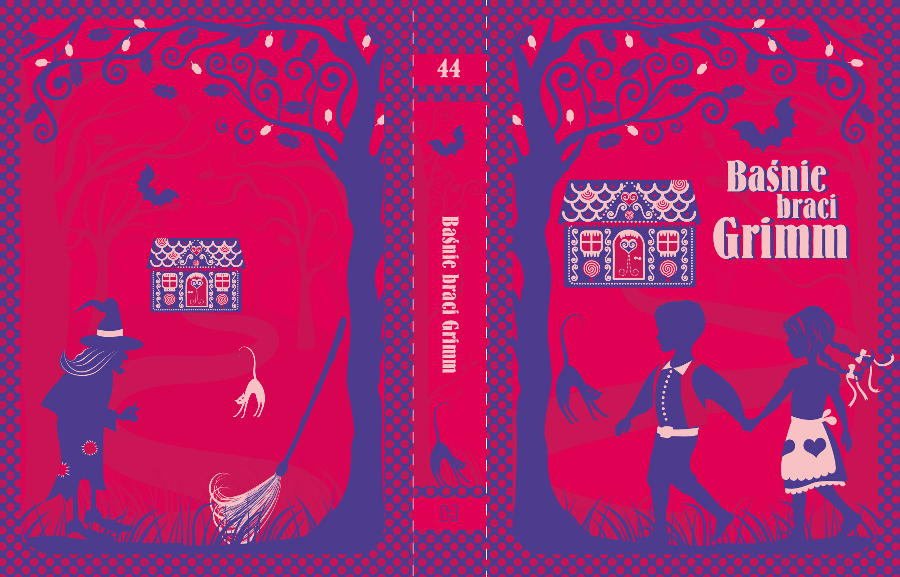 "Grimms' Fairy Tales" front, back and binding