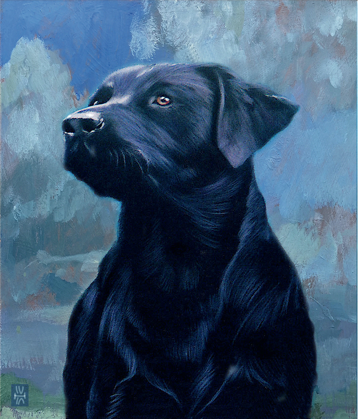 Alfie, pastel & acrylic