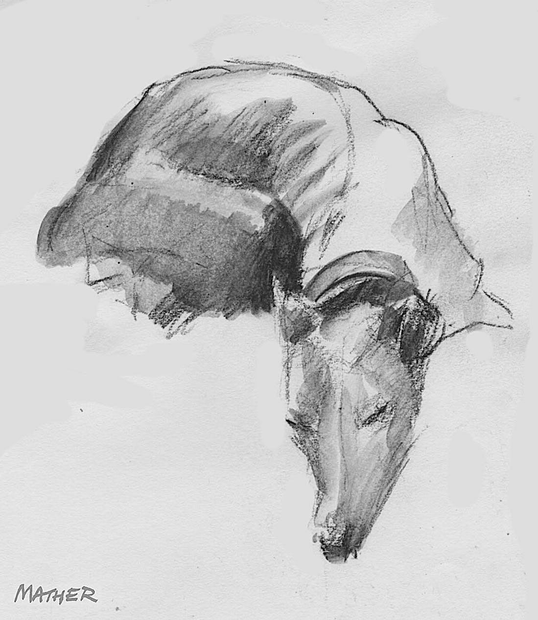 Flint, pencil & wash