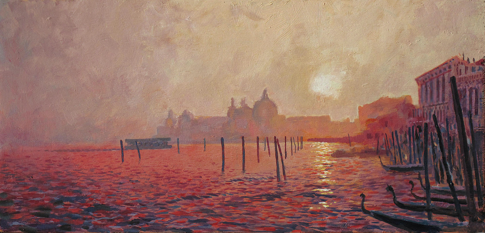 Venice lagoon, acrylic on canvas