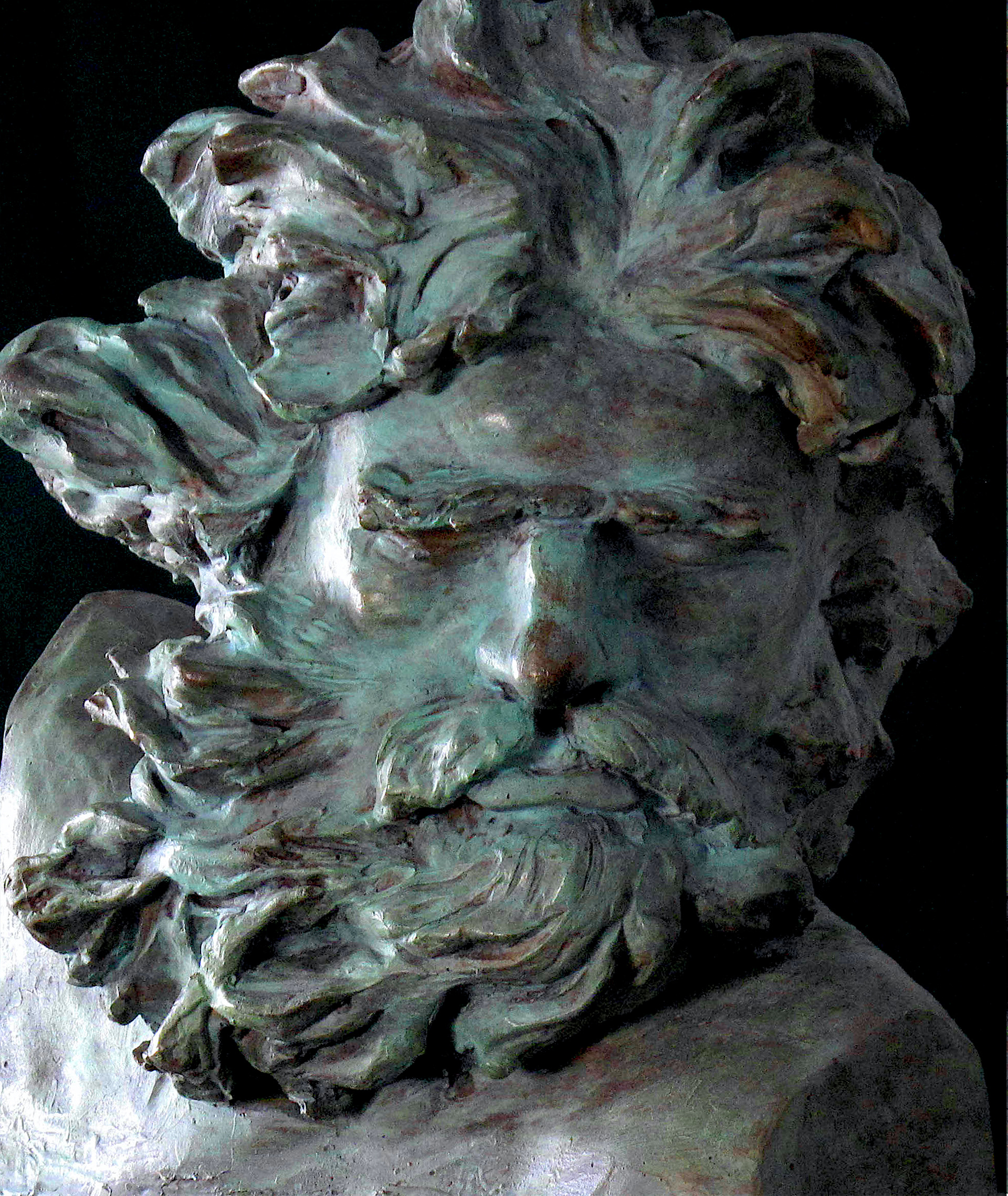 Neptune, half life size, bronze