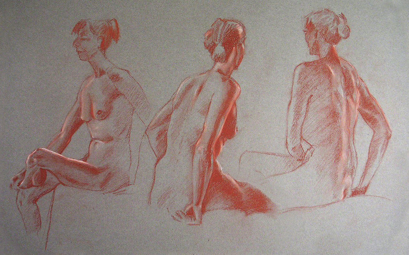 Rosemary, conte crayon