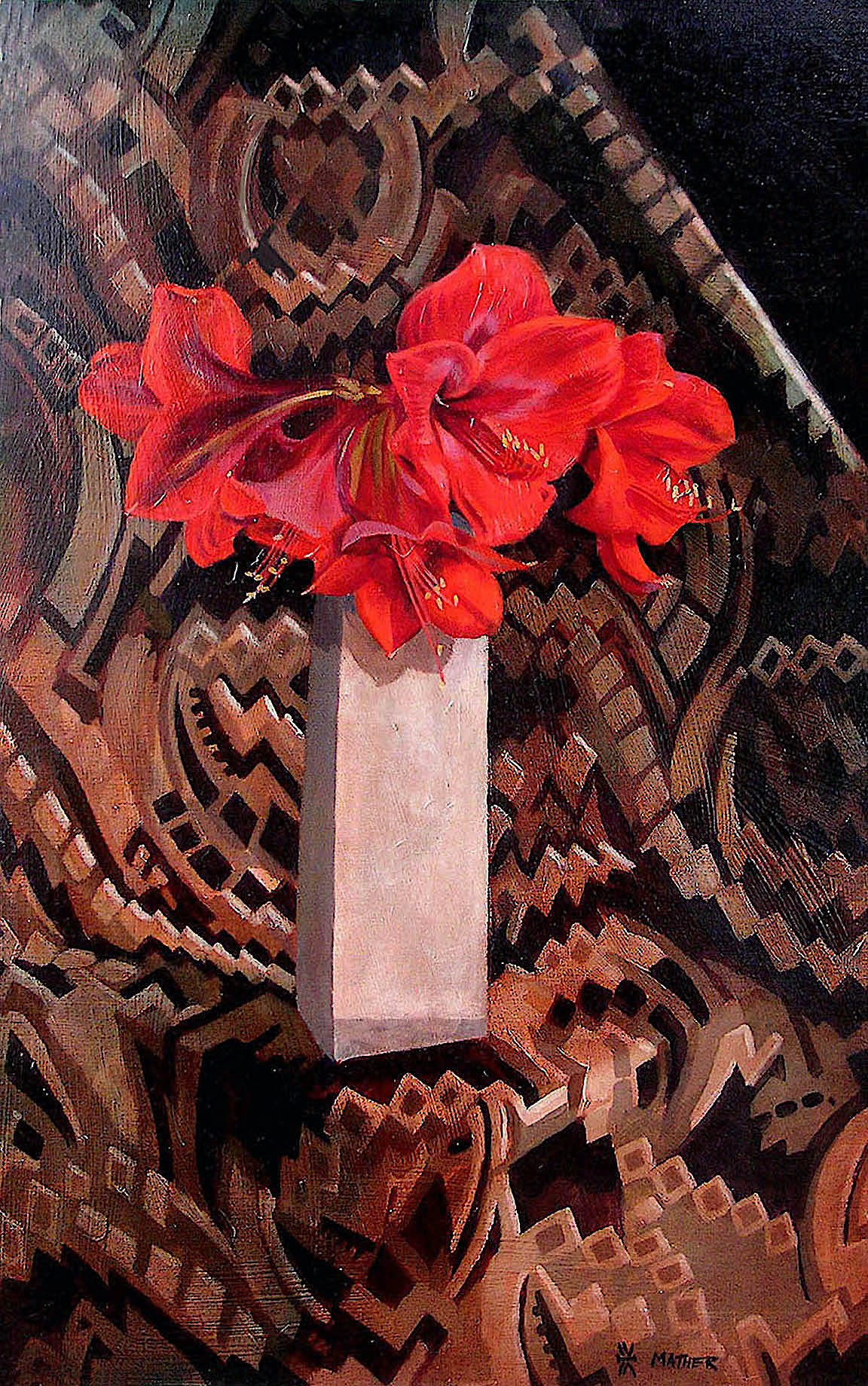 Amaryllis, oil on canvas