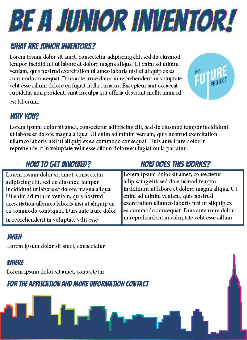 Junior Inventors Recruitment Poster