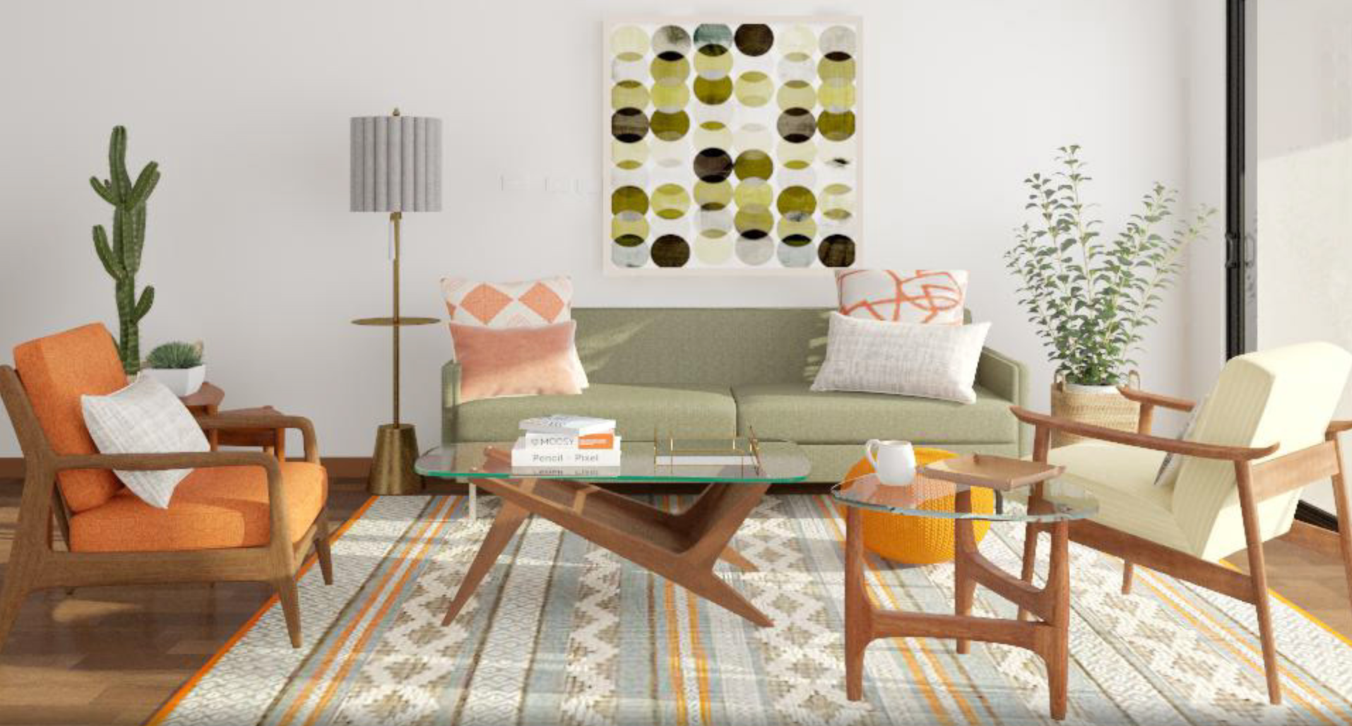 Living Room Style: Mod-Enthusiast for Modsy's client