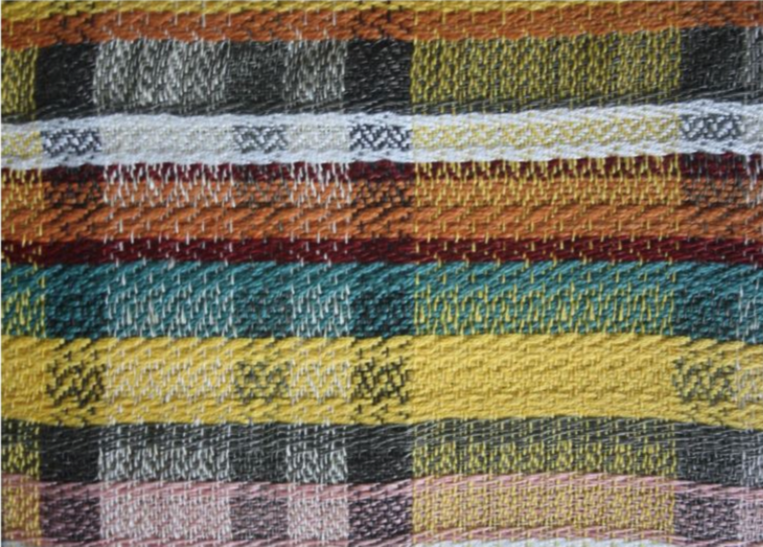 Herringbone Weave 7x7" swatch made of cotton, bamboo & flax yarns