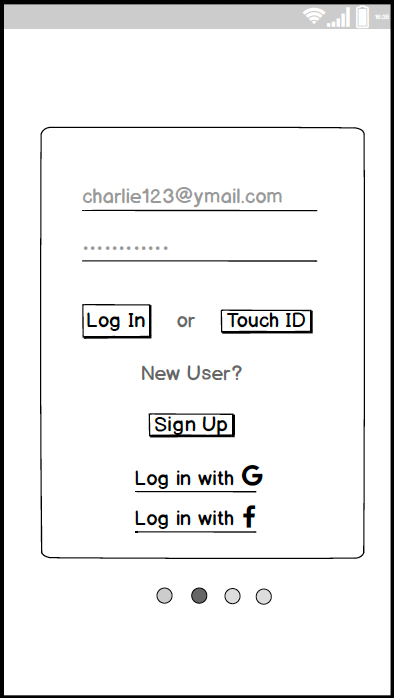 Sign up page