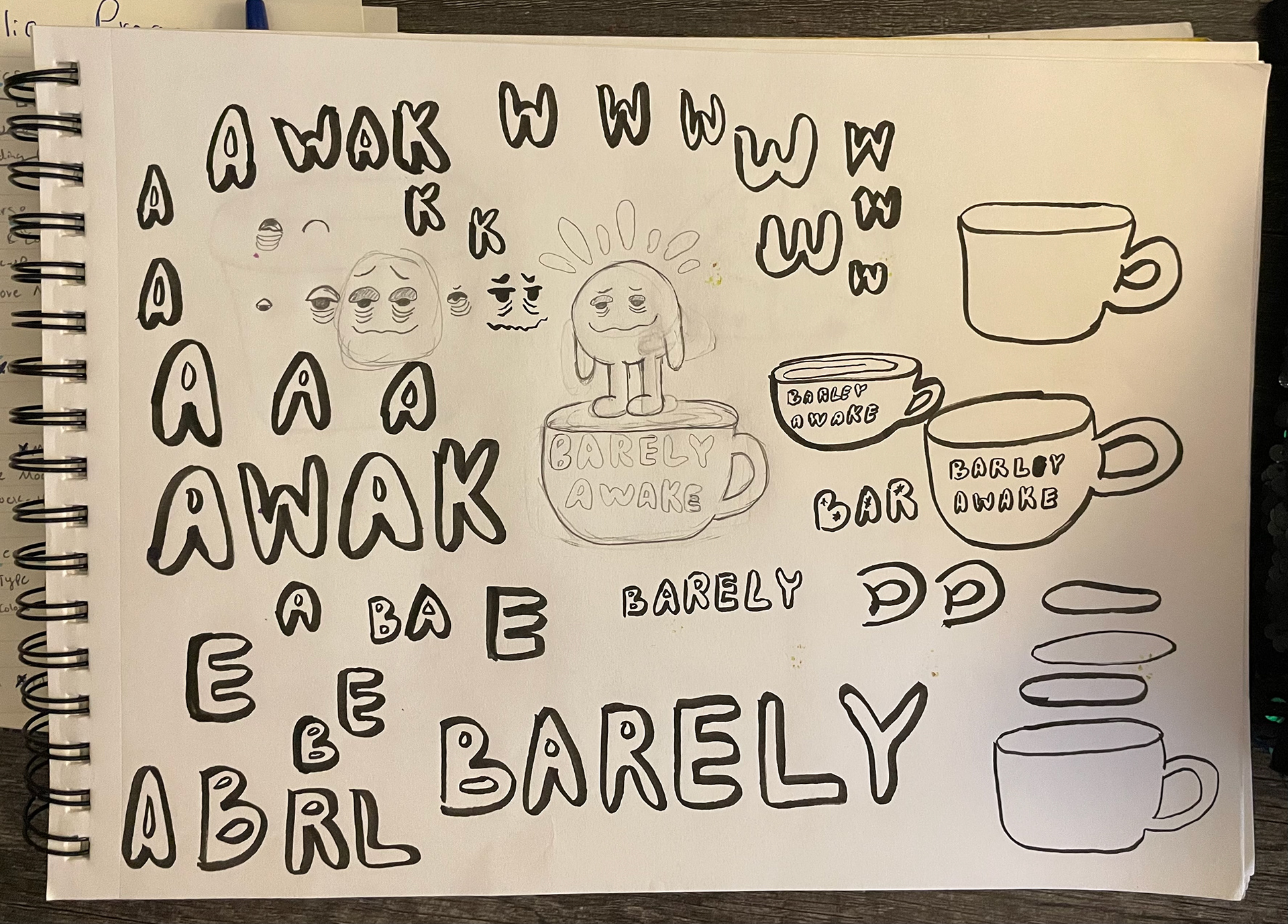 Hand Lettering Attempts + Sketches (Unused)