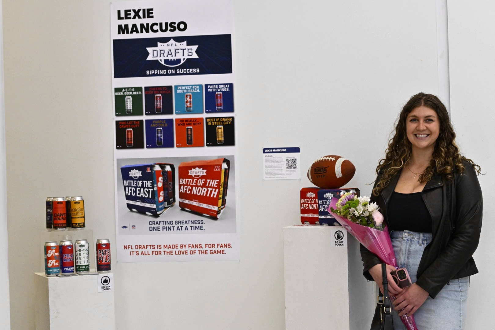 Final display at the RIT Graphic Design Capstone reception on May 20th, 2024