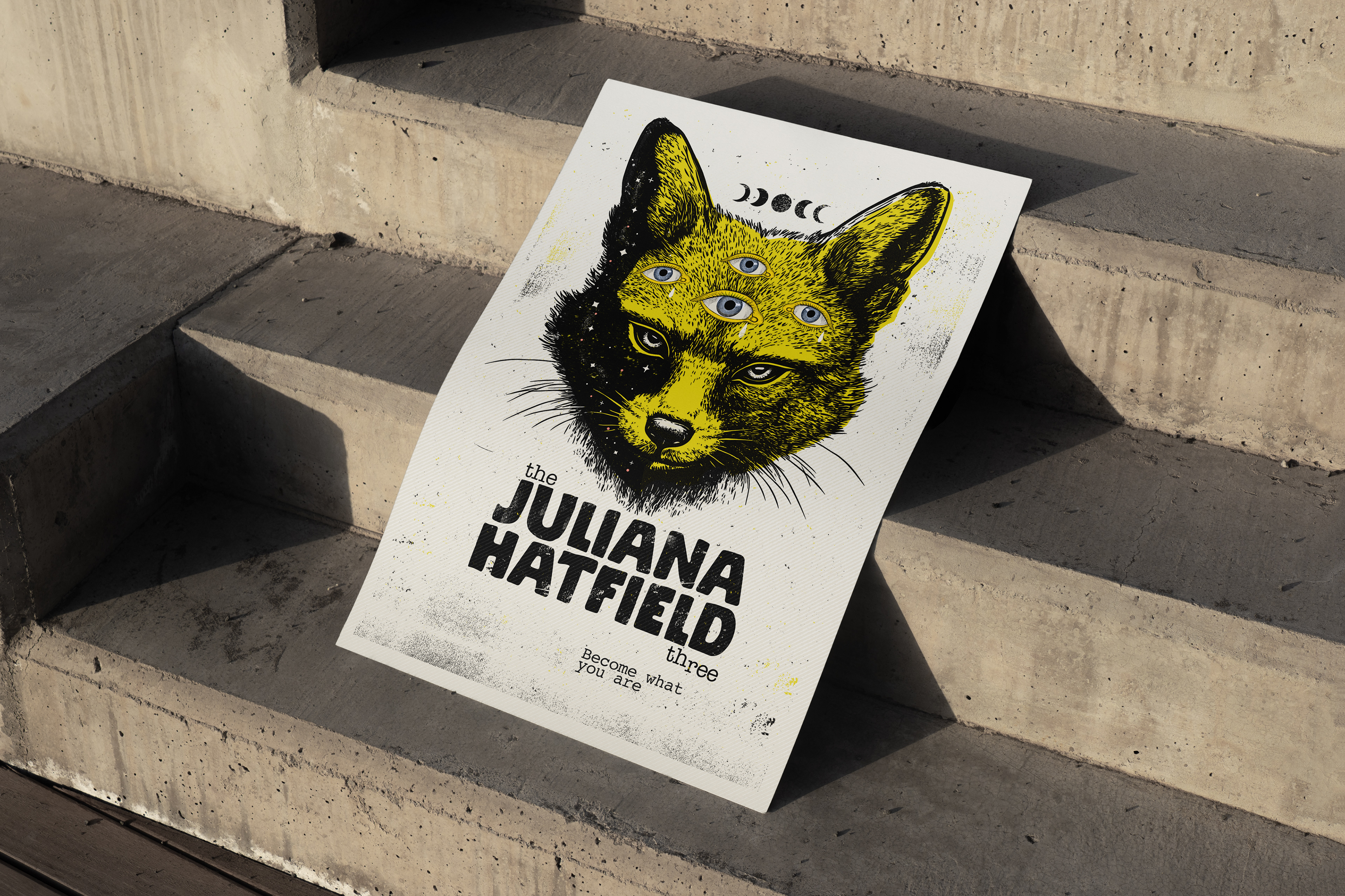 The Juliana Hatfield Three 'Become what you are' Poster design