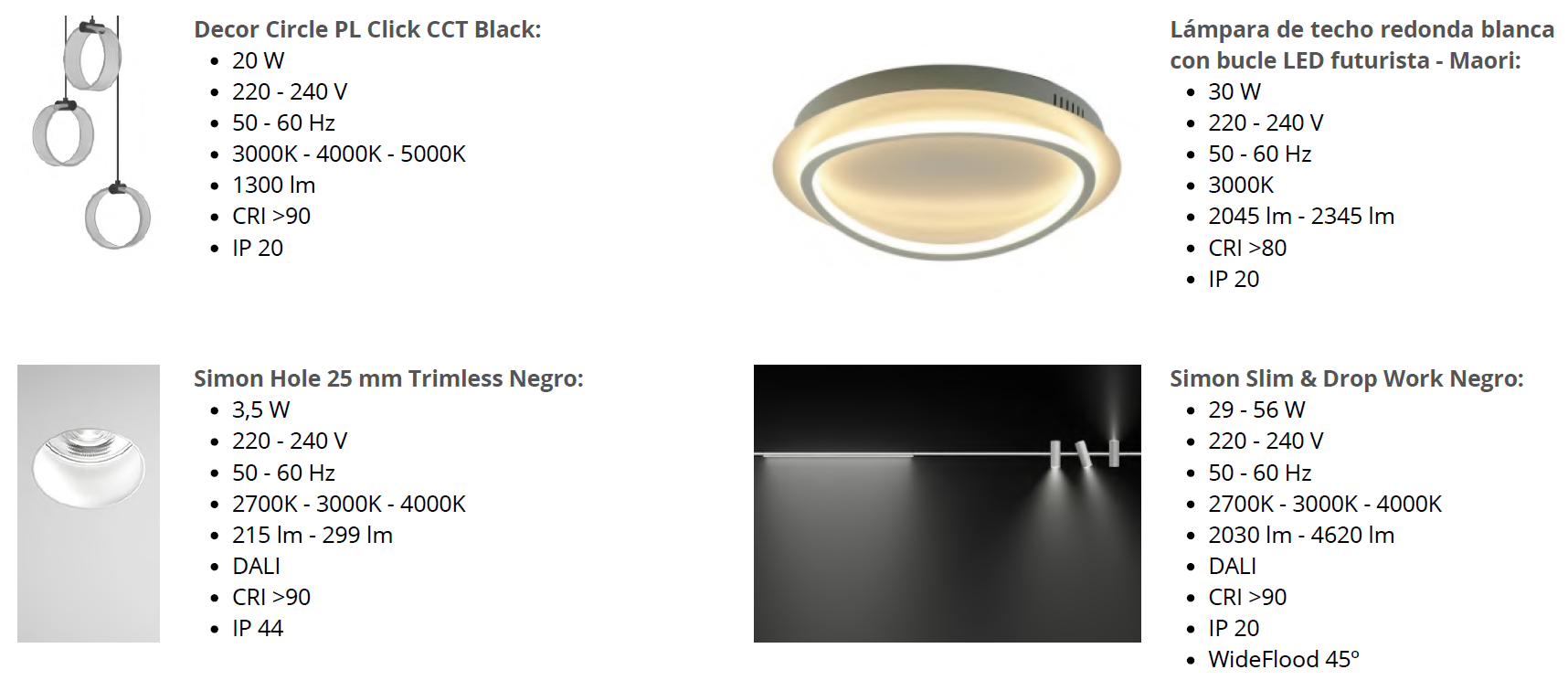 Luminaire Specifications