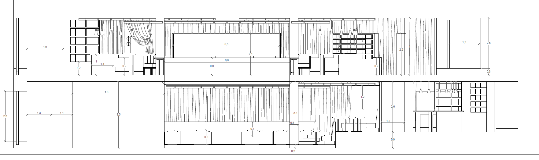 Dimensioned Longitudinal Section