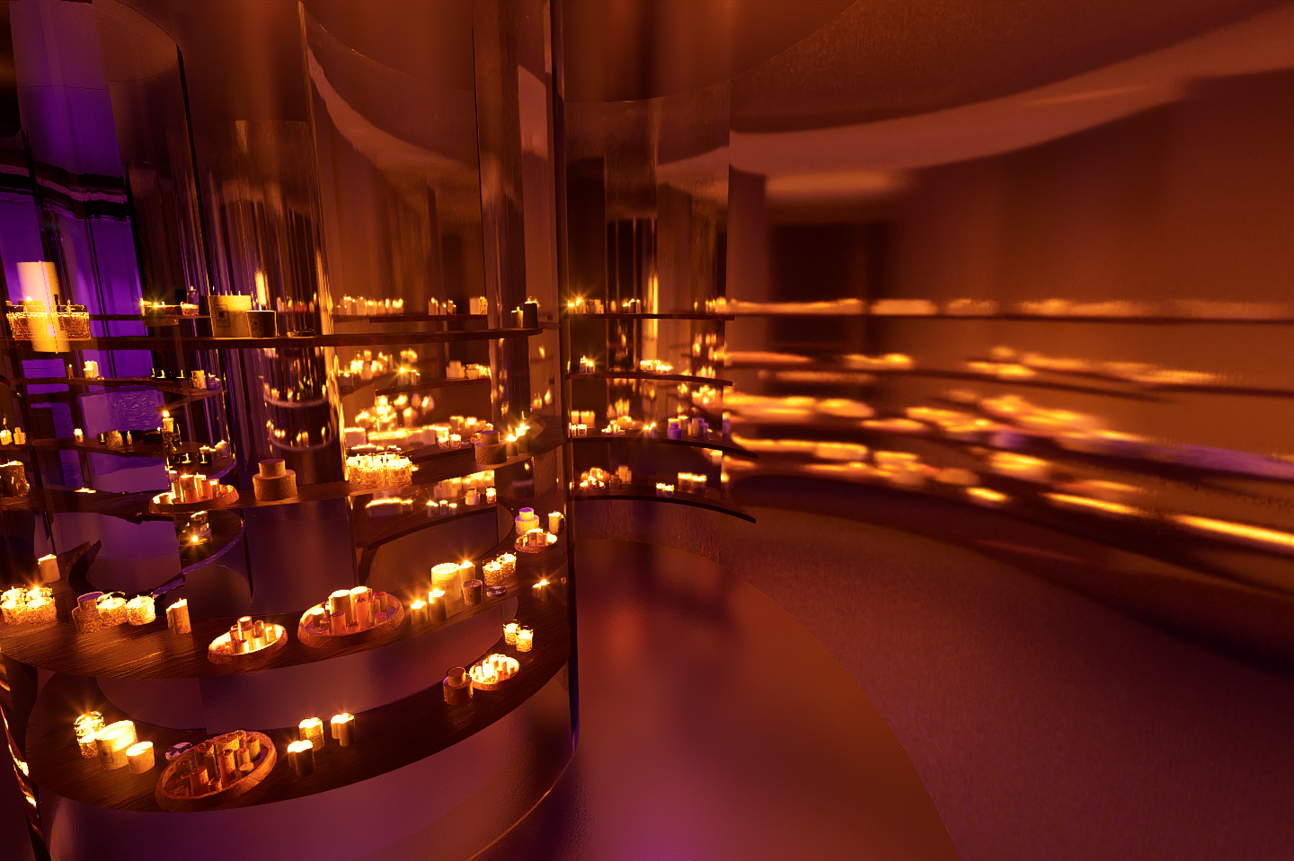 Sweet scented candle hallway (Night)