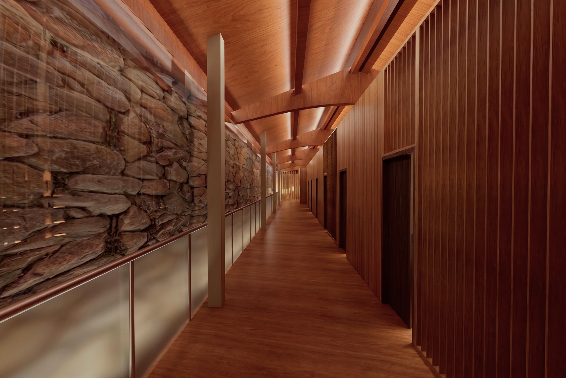 Bedroom Hallway (Open and closed) - AI-Modified Image
