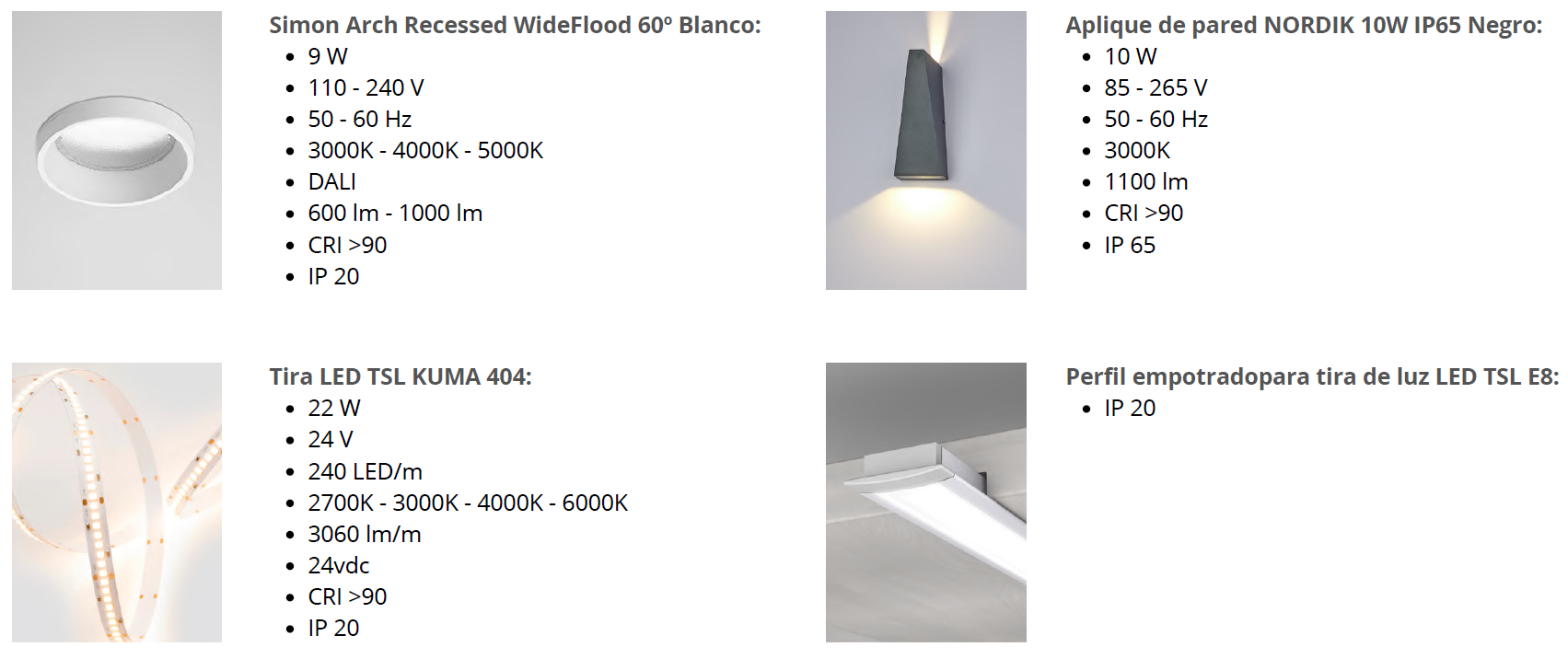 Luminaire Specifications