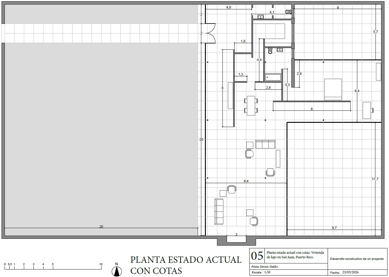 Original floor plan with dimensions