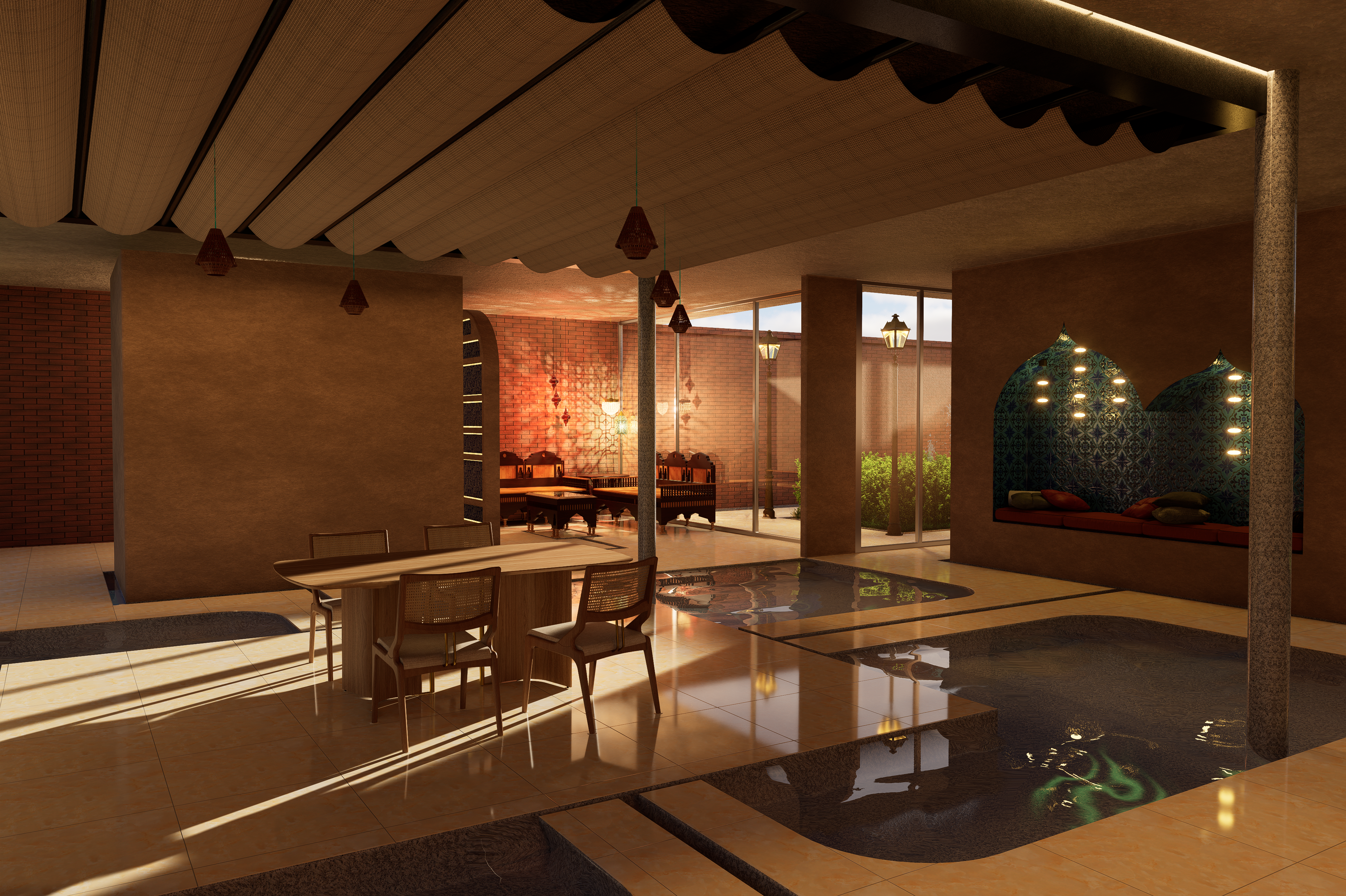 Dining area / Breakfast nook (Morning)