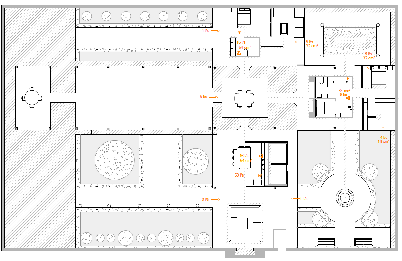 Hybrid ventilation layout plan