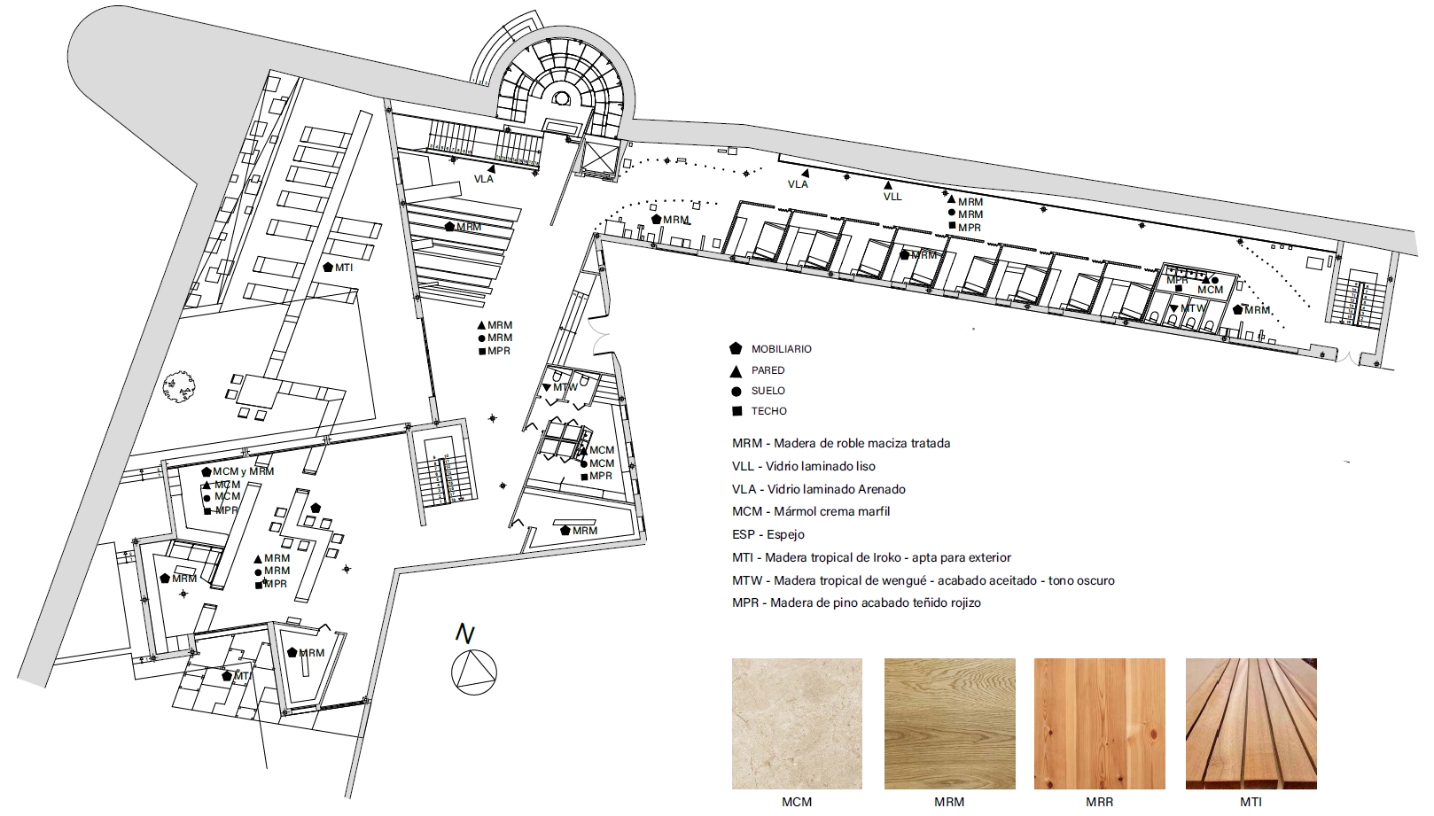 Material finish plan (Ground Floor)