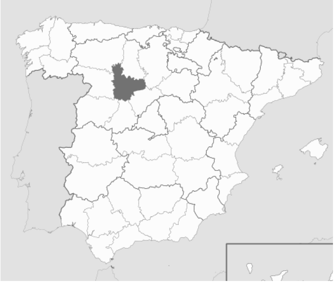 Map of Spain (Valladolid)
