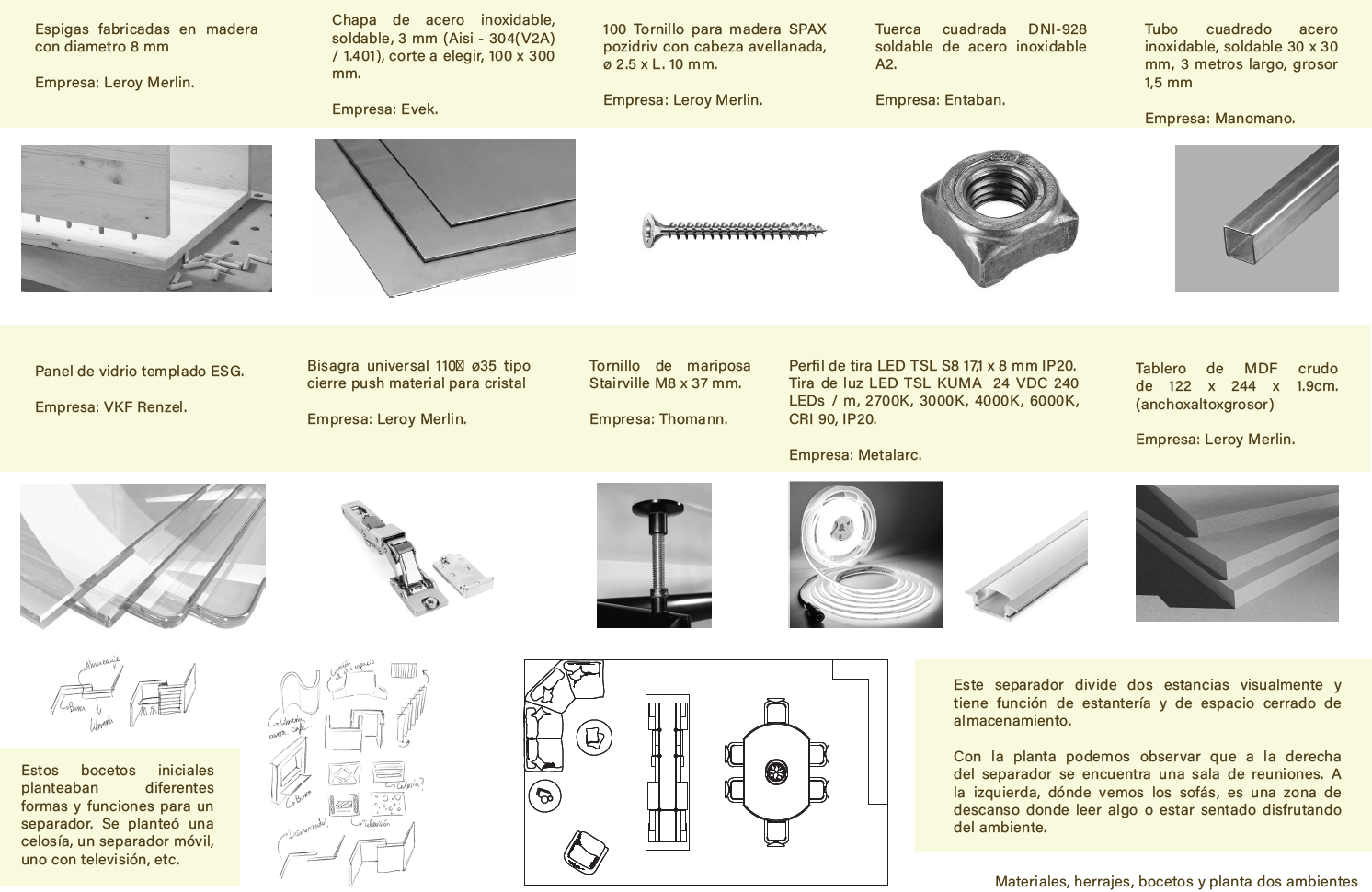 Materiality, Joinery Hardware, Sketches & Dual-Space Layout