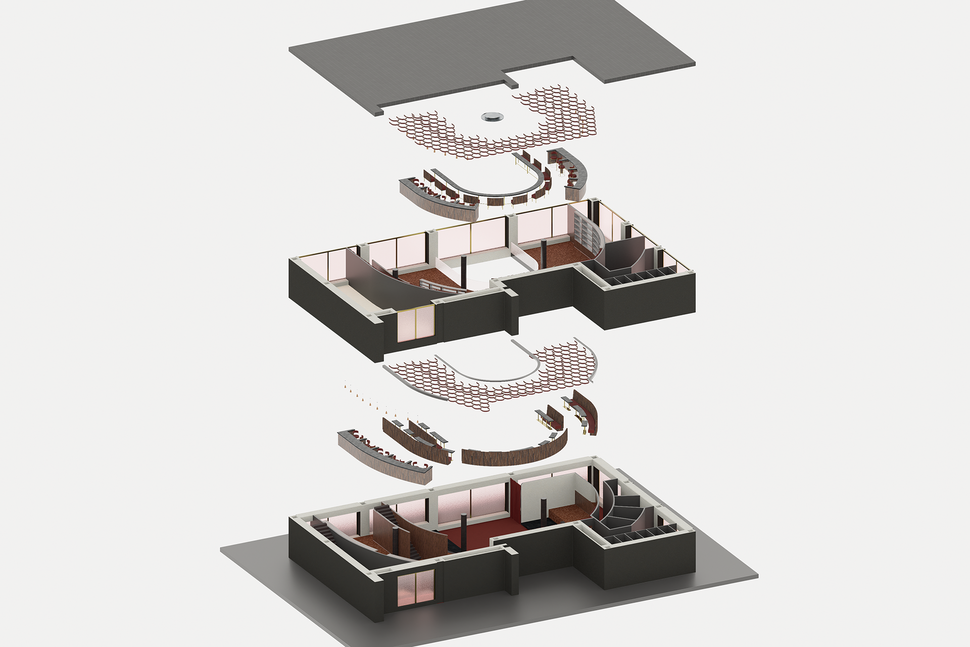 Exploded Isometric: Furniture and Ceilings