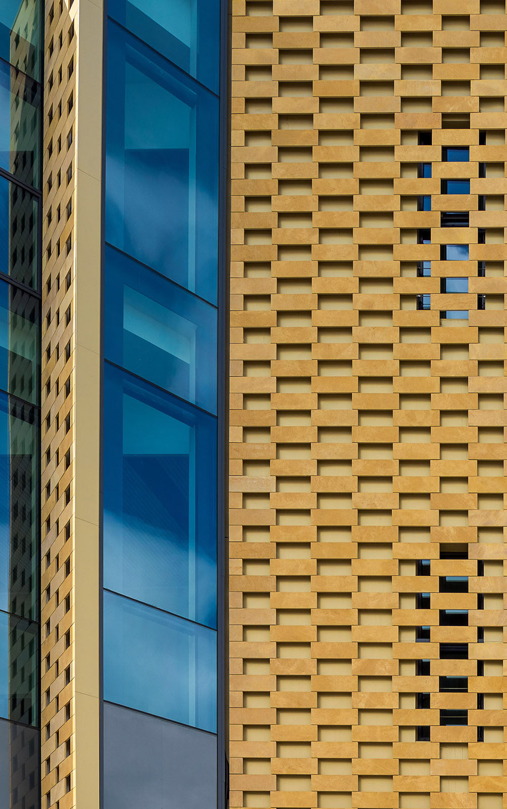 Photographie architecture - Metz Congrès-Robert Schuman, architecte Wilmotte & Associés - Vue de détail et des matériaux du Palais des congrès de Metz - Centre Robert Schuman