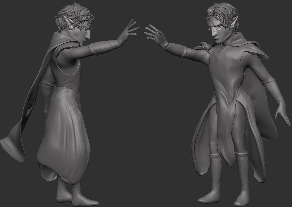 Completed sculpt of figurine.
